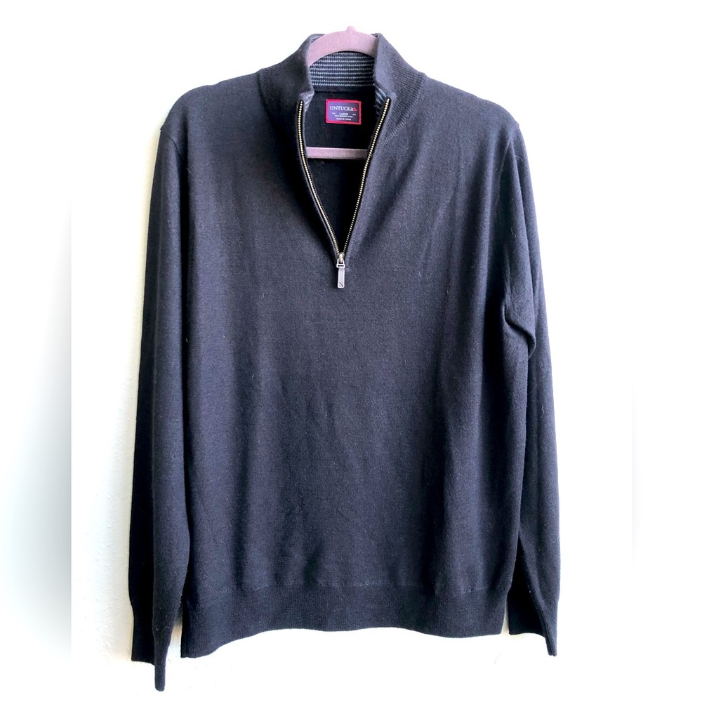 UNTUCKit Mens Black Sweater Size Large